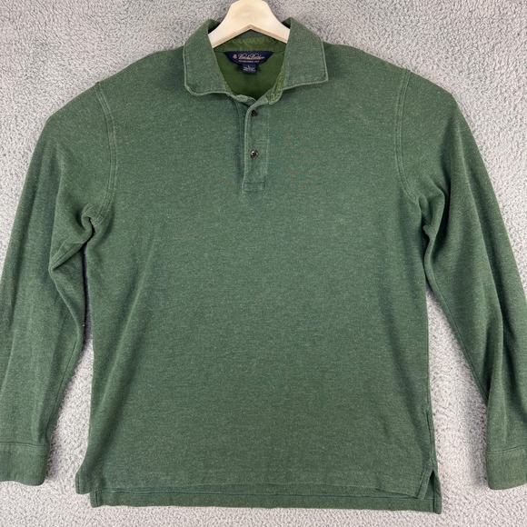 Brooks Brothers Pullover Shirt Mens Large Wool Blend Casual Golf Polo Preppy - Picture 1 of 10